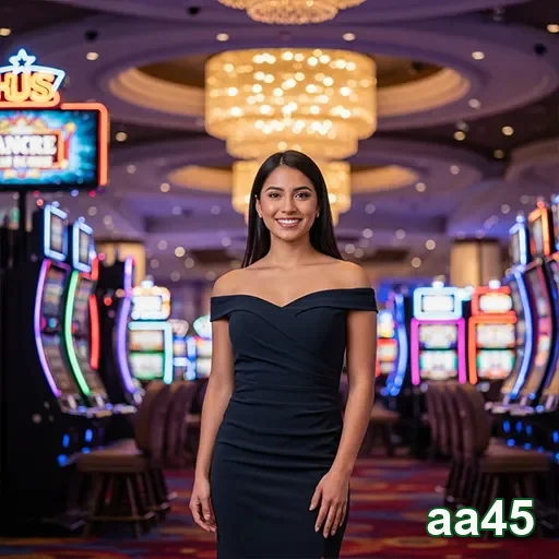 Serviços VIP de cassino oferecidos pelo site aa45, com ambiente luxuoso e players ativos.